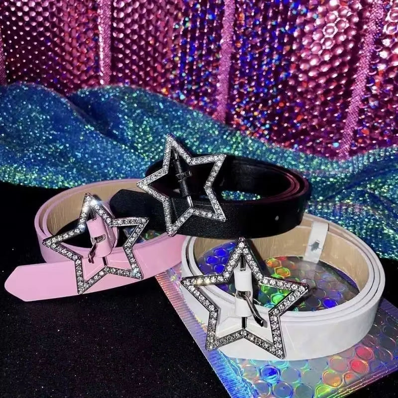 Y2K Star Buckle Belt 
