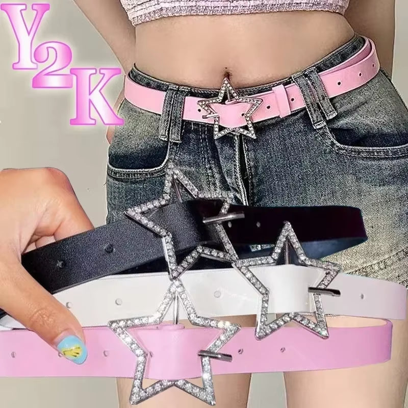 Y2K Star Buckle Belt 