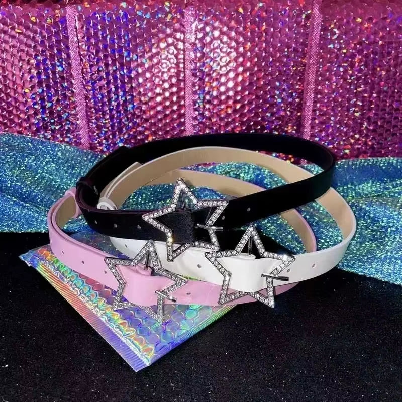 Y2K Star Buckle Belt 